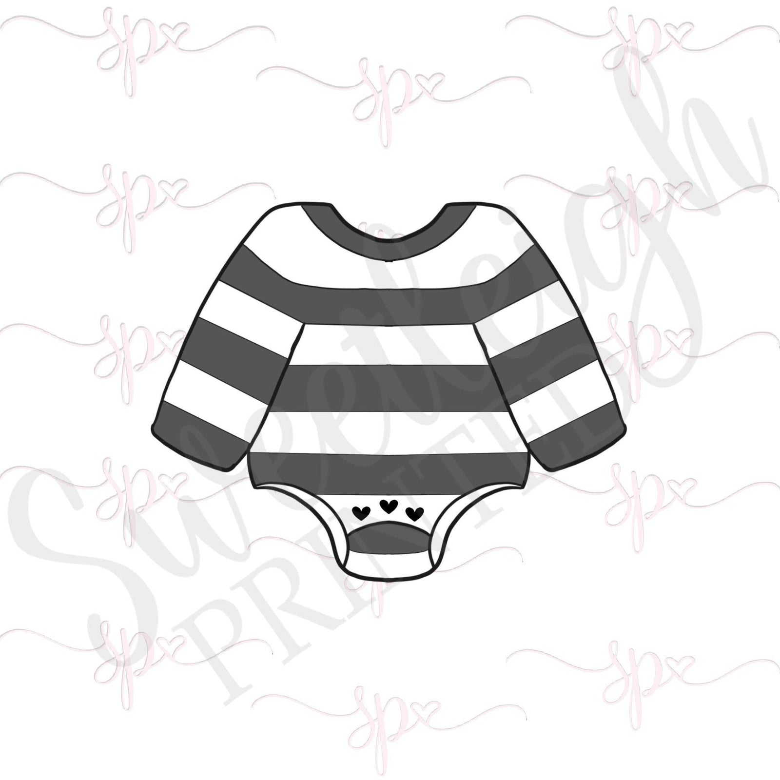 Long Sleeve Onesie Cookie Cutter - Sweetleigh 