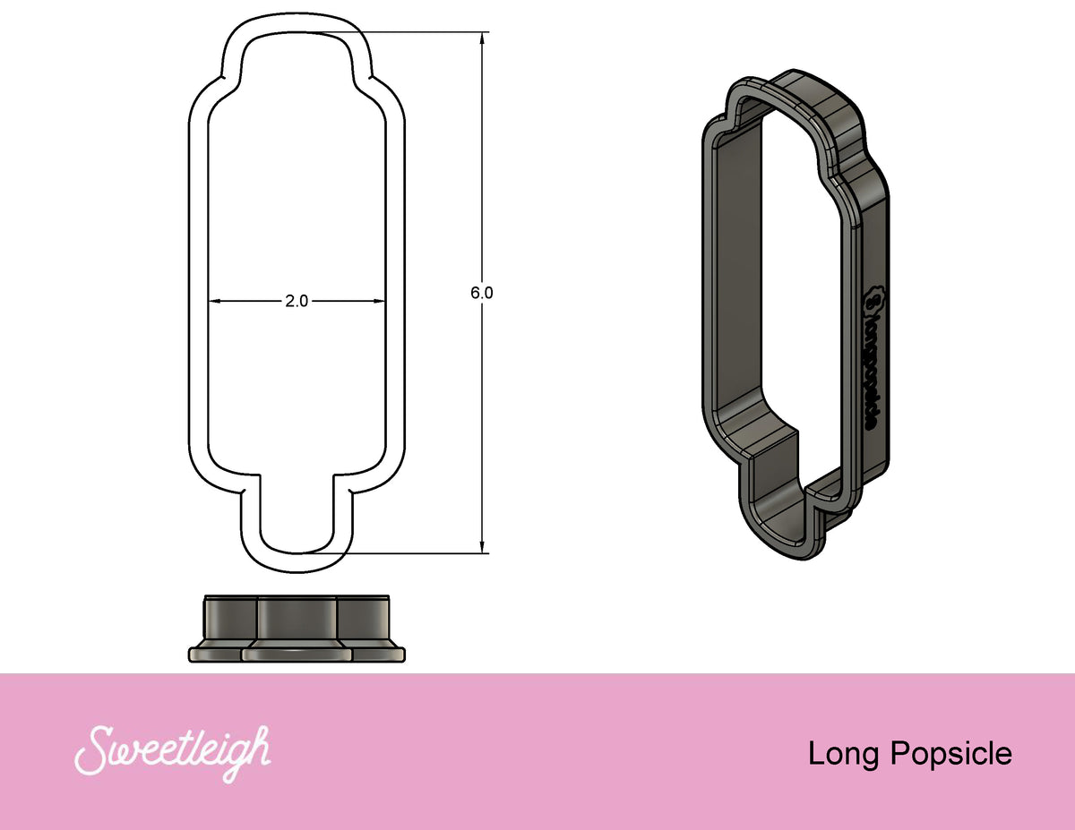 Long Popsicle Cookie Cutter