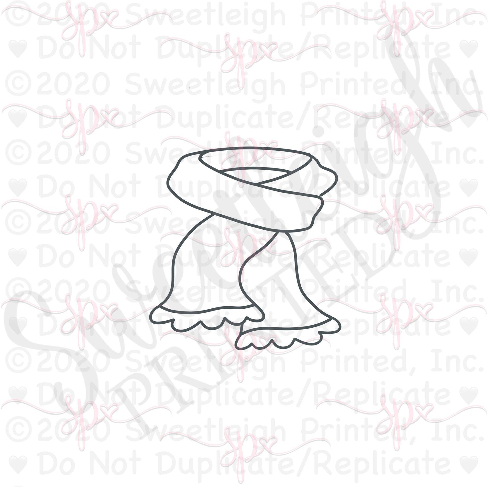 Looped Scarf Cookie Cutter - Sweetleigh 