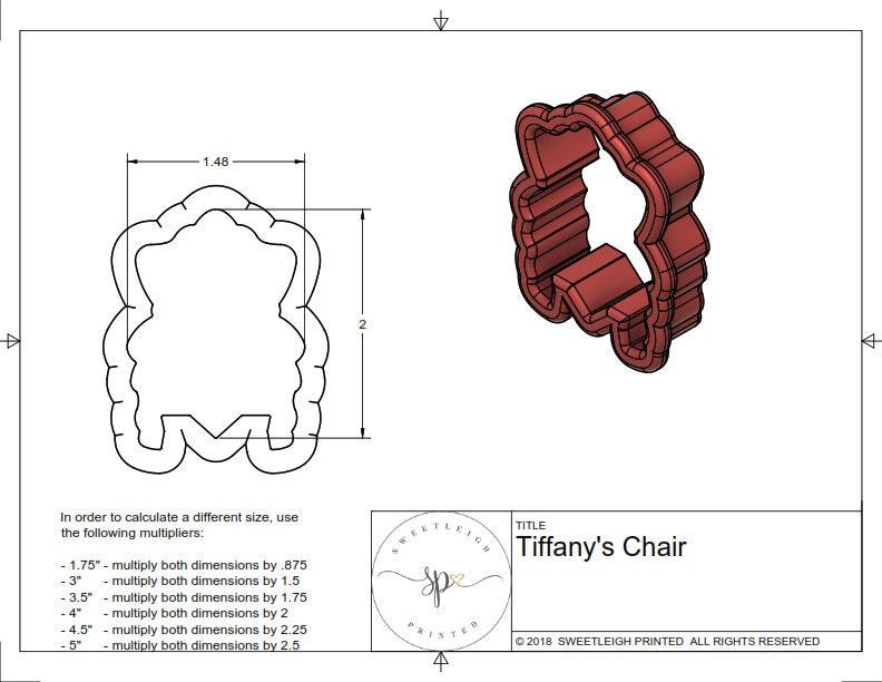 Lounging at Tiffany&#39;s Chair Cookie Cutter - Sweetleigh 
