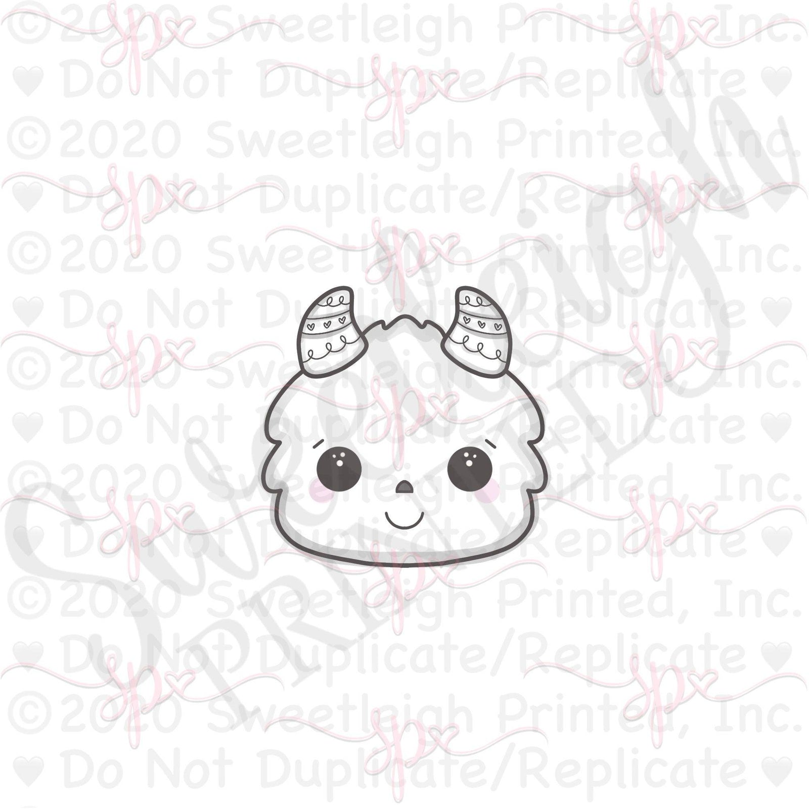 Love Monster Face Cookie Cutter - Sweetleigh 