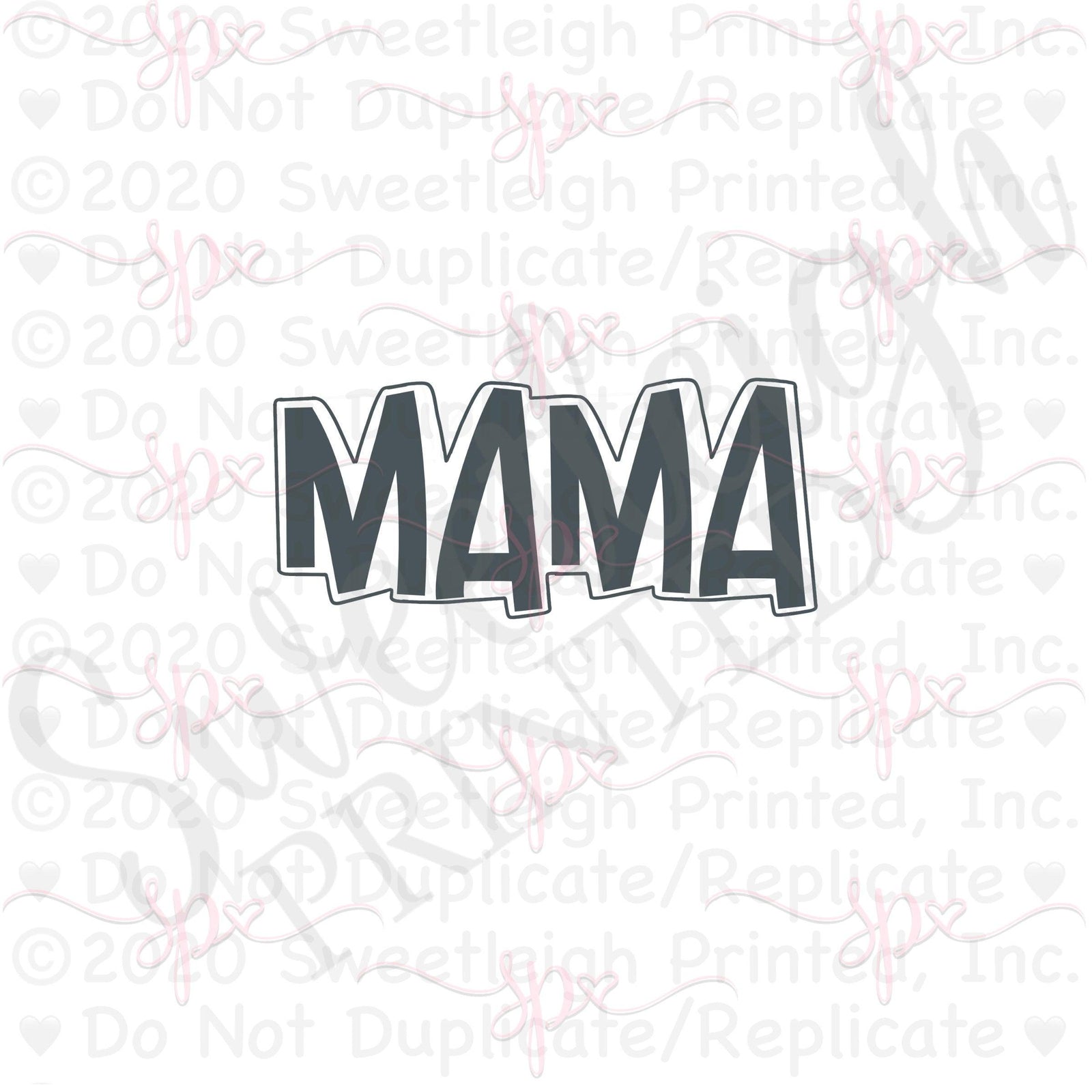 Mama Word Cookie Cutter - Sweetleigh 