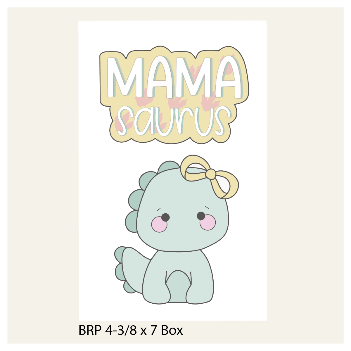 Mamasaurus 2 Piece Cookie Cutter Set - Sweetleigh 