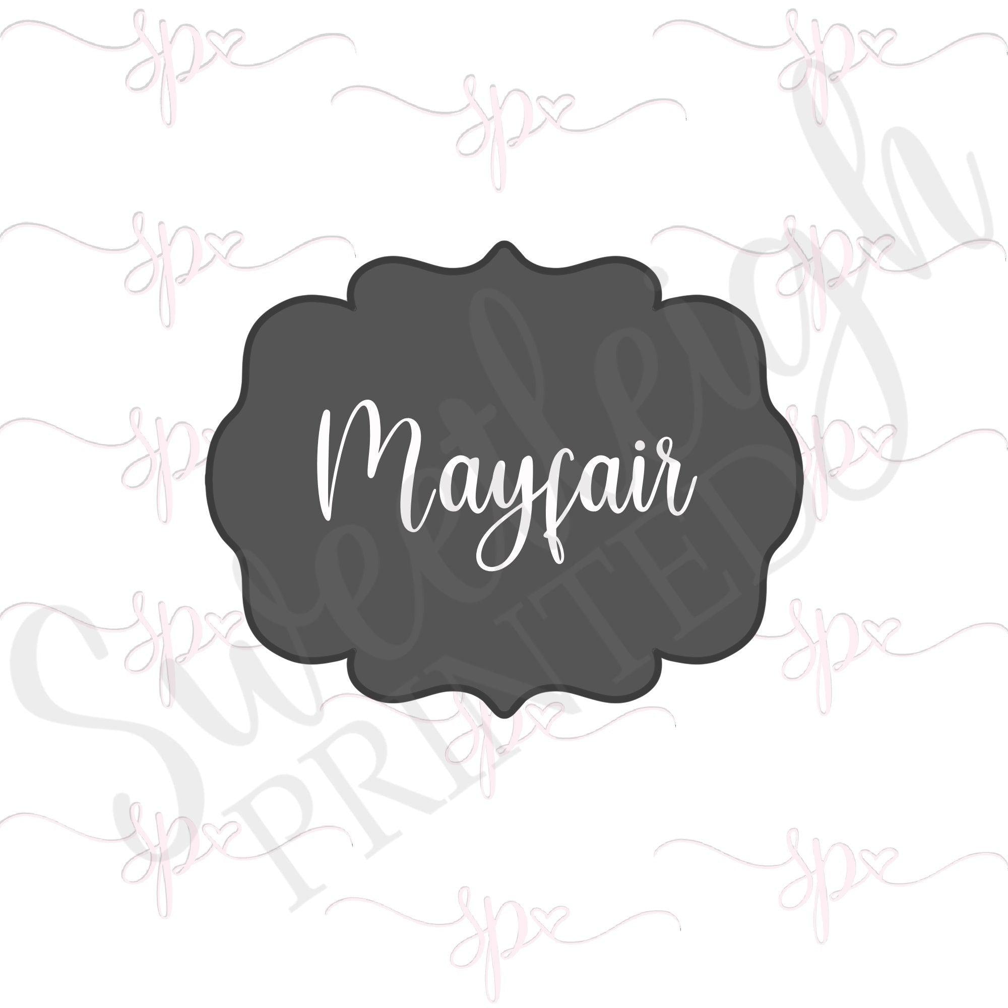 Mayfair Plaque Cookie Cutter - Sweetleigh 