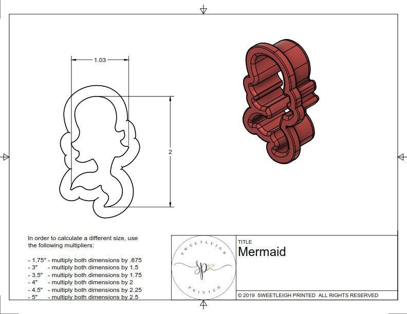 Mermaid Cookie Cutter - Sweetleigh 