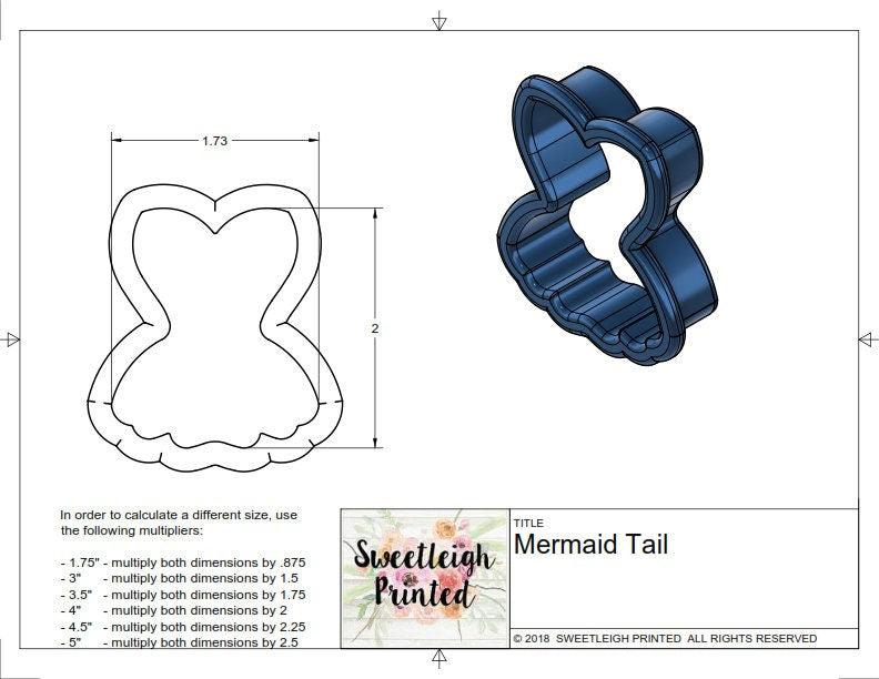 Mermaid Tail Cookie Cutter - Sweetleigh 