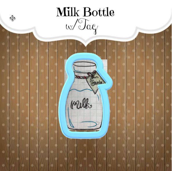 Milk Bottle with Tag Cookie Cutter - Sweetleigh 