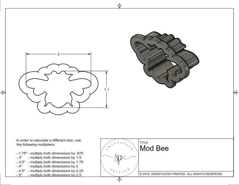 Mod Bee Cookie Cutter - Sweetleigh 