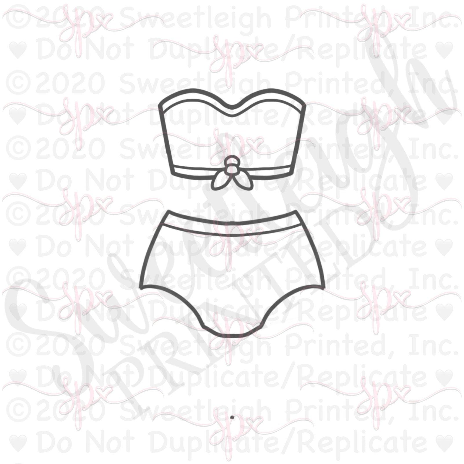 Mod Bikini Cookie Cutter - Sweetleigh 