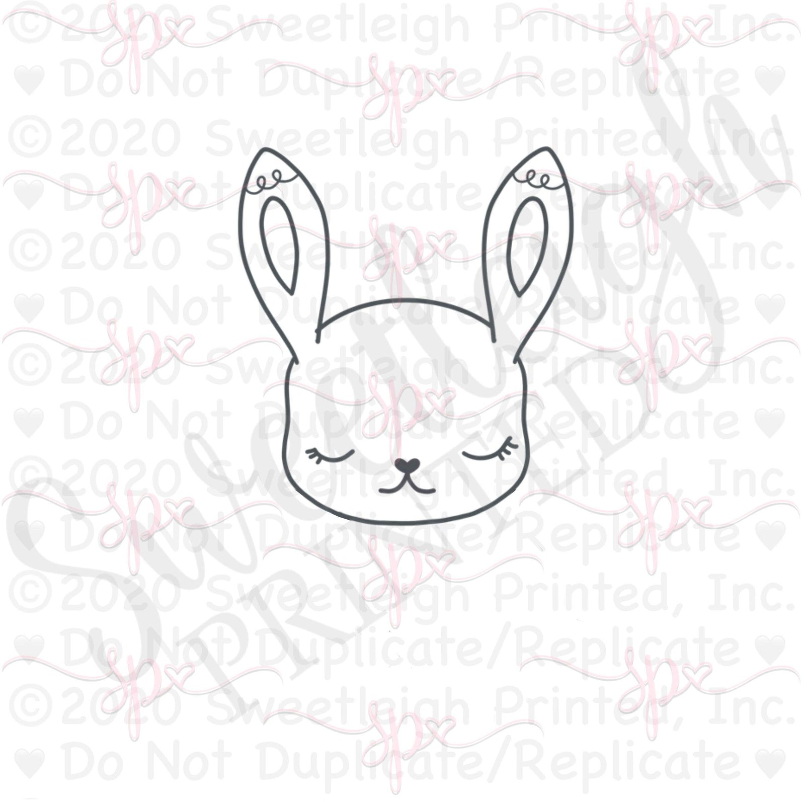 Mod Bunny Face Cookie Cutter - Sweetleigh 