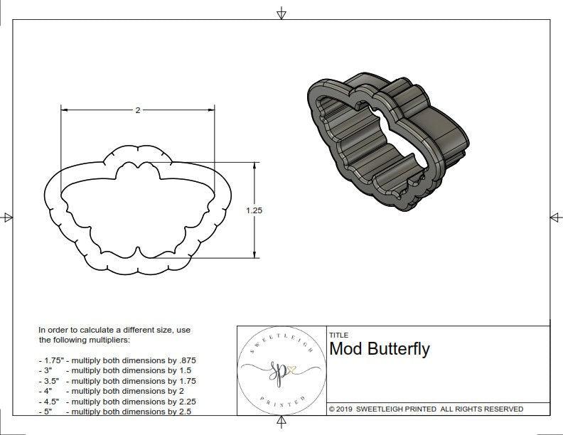 Mod Butterfly Cookie Cutter - Sweetleigh 
