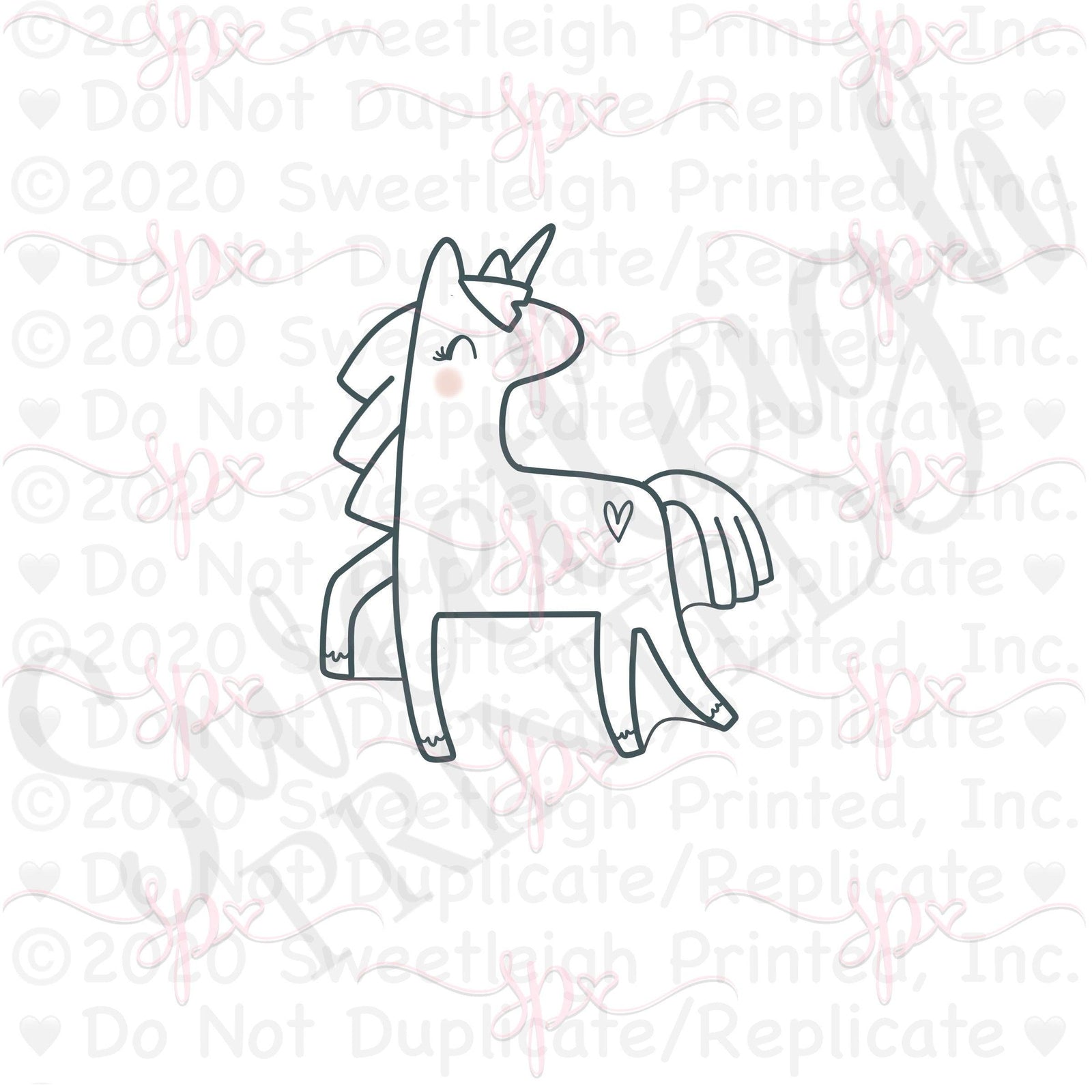 Mod Unicorn 1 Cookie Cutter - Sweetleigh 