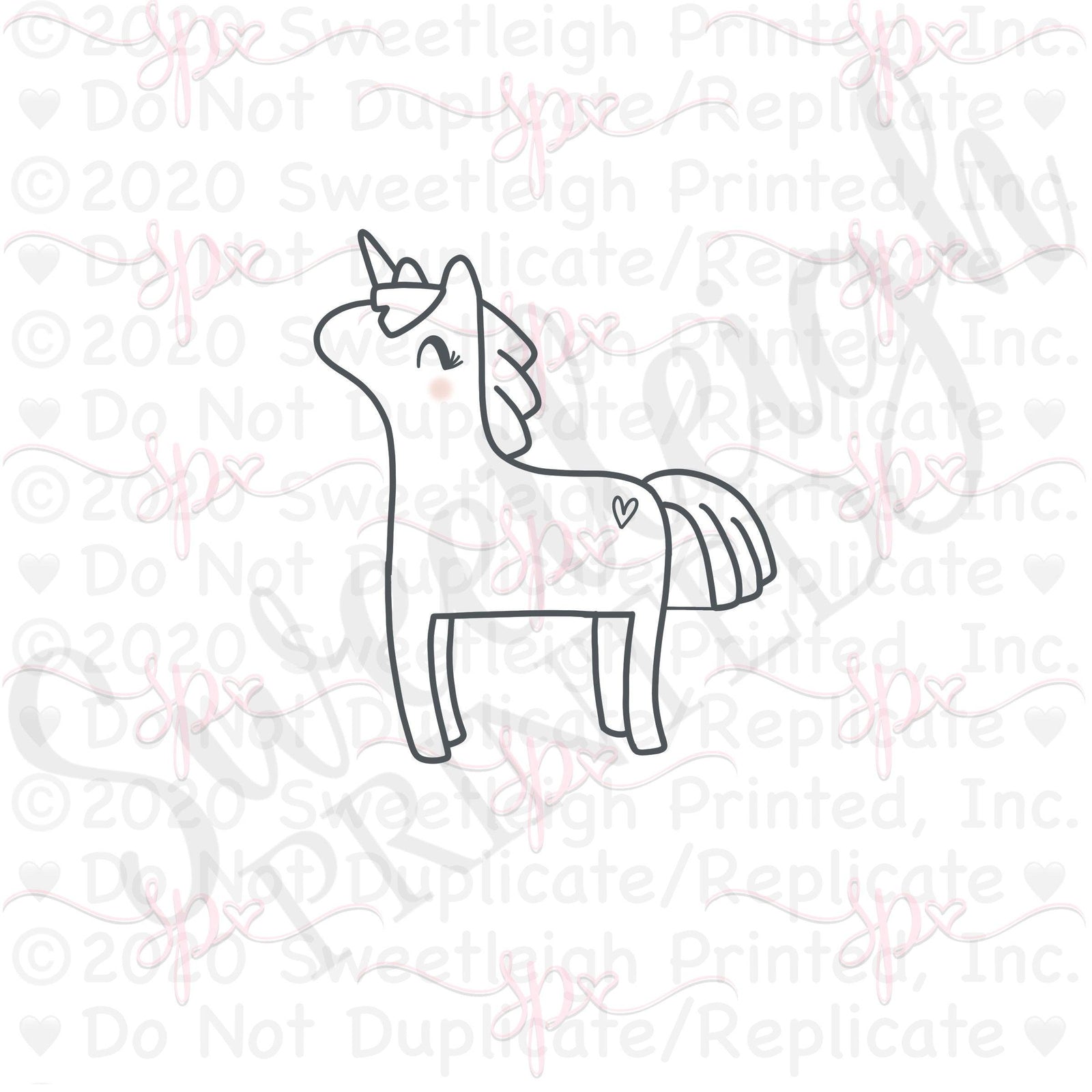 Mod Unicorn 3 Cookie Cutter - Sweetleigh 