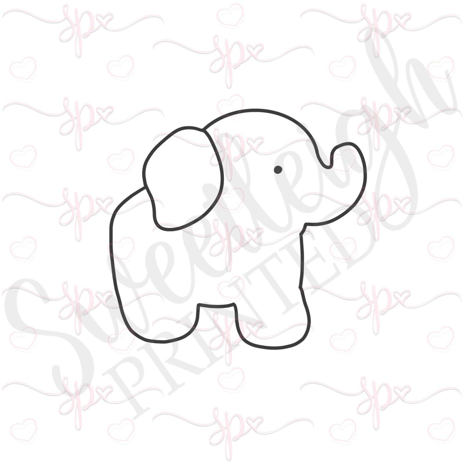 Modern Elephant Cookie Cutter - Sweetleigh 