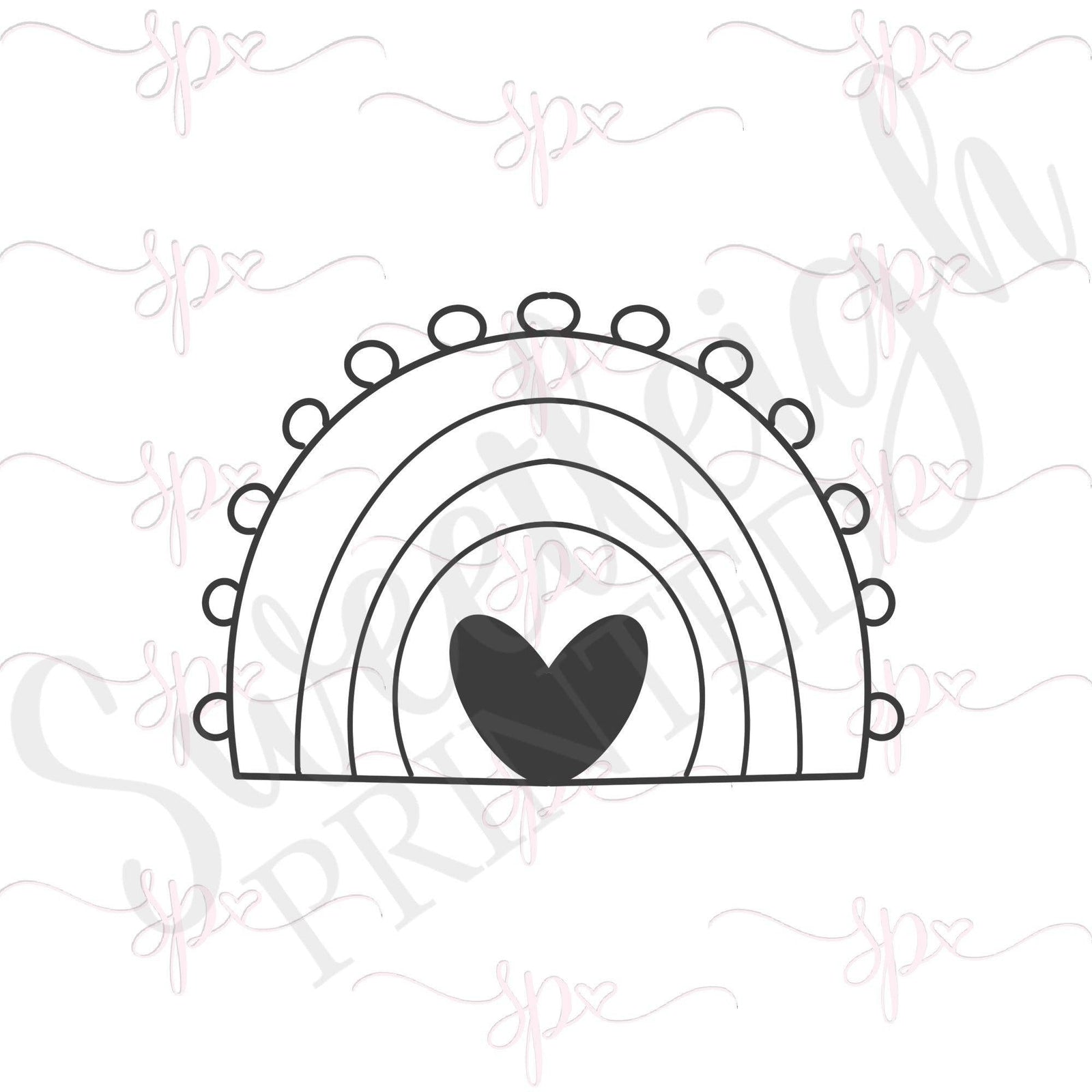 Modern Rainbow 1 Cookie Cutter - Sweetleigh 
