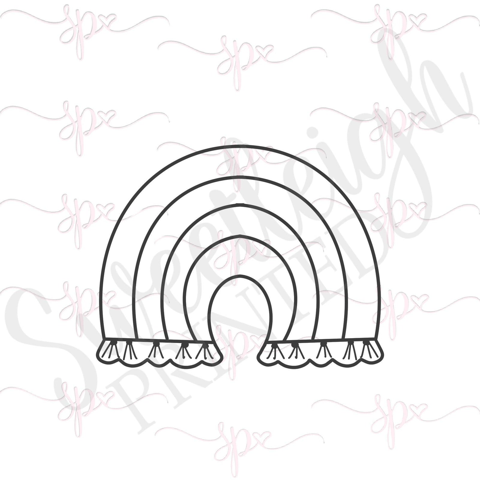 Modern Rainbow 3 Cookie Cutter - Sweetleigh 