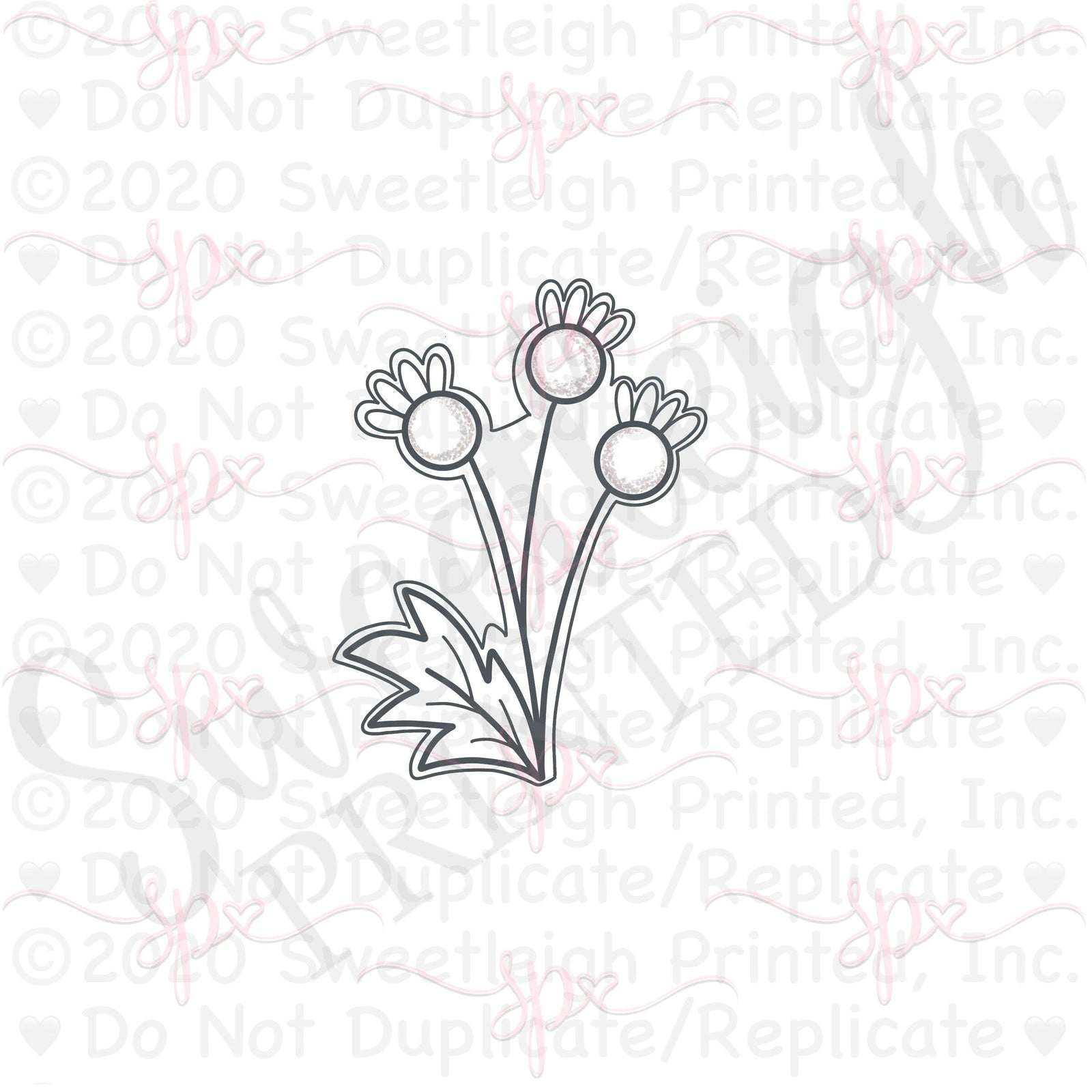 Modern Scottish Thistle Cookie Cutter - Sweetleigh 