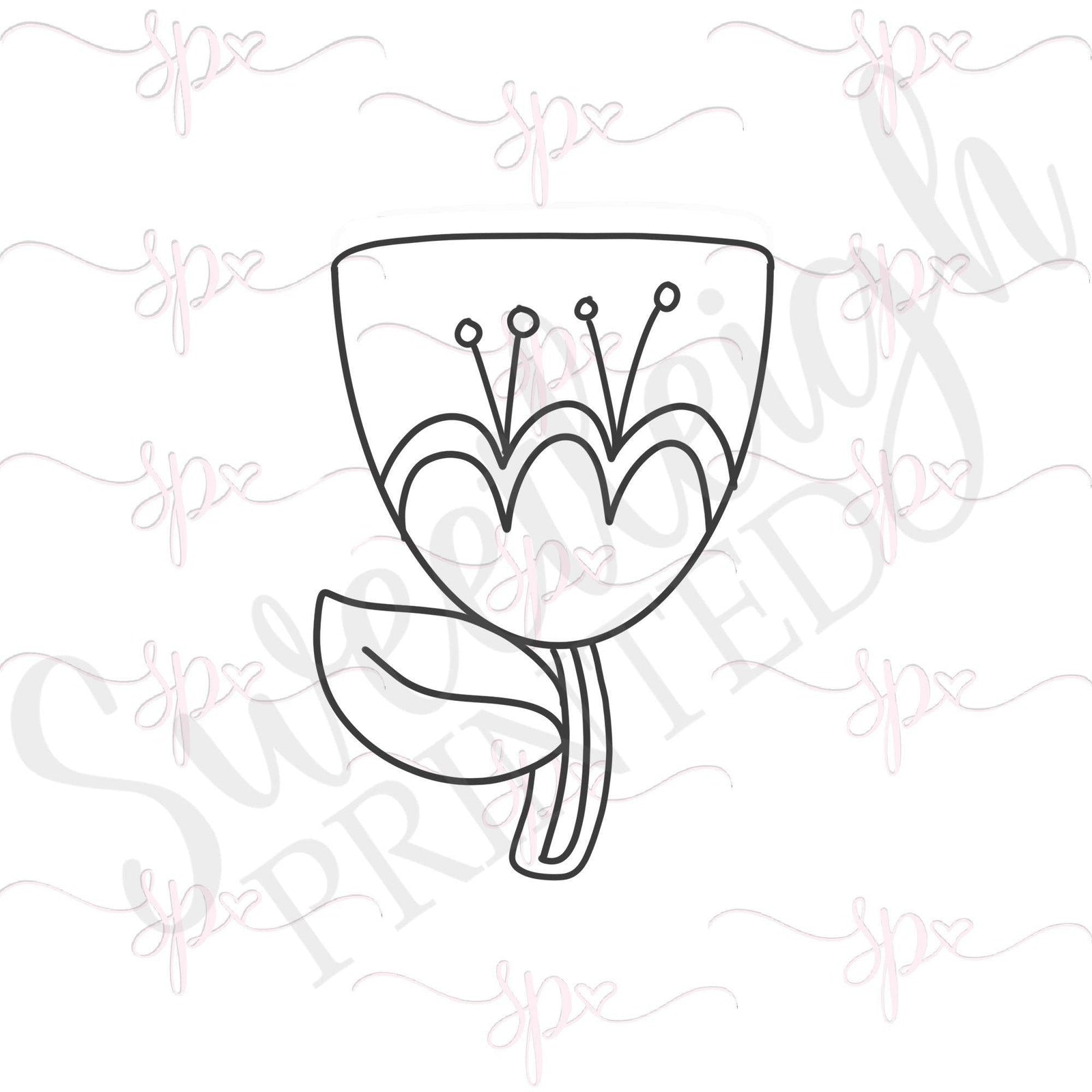 Modern Wall Flower Cookie Cutter - Sweetleigh 