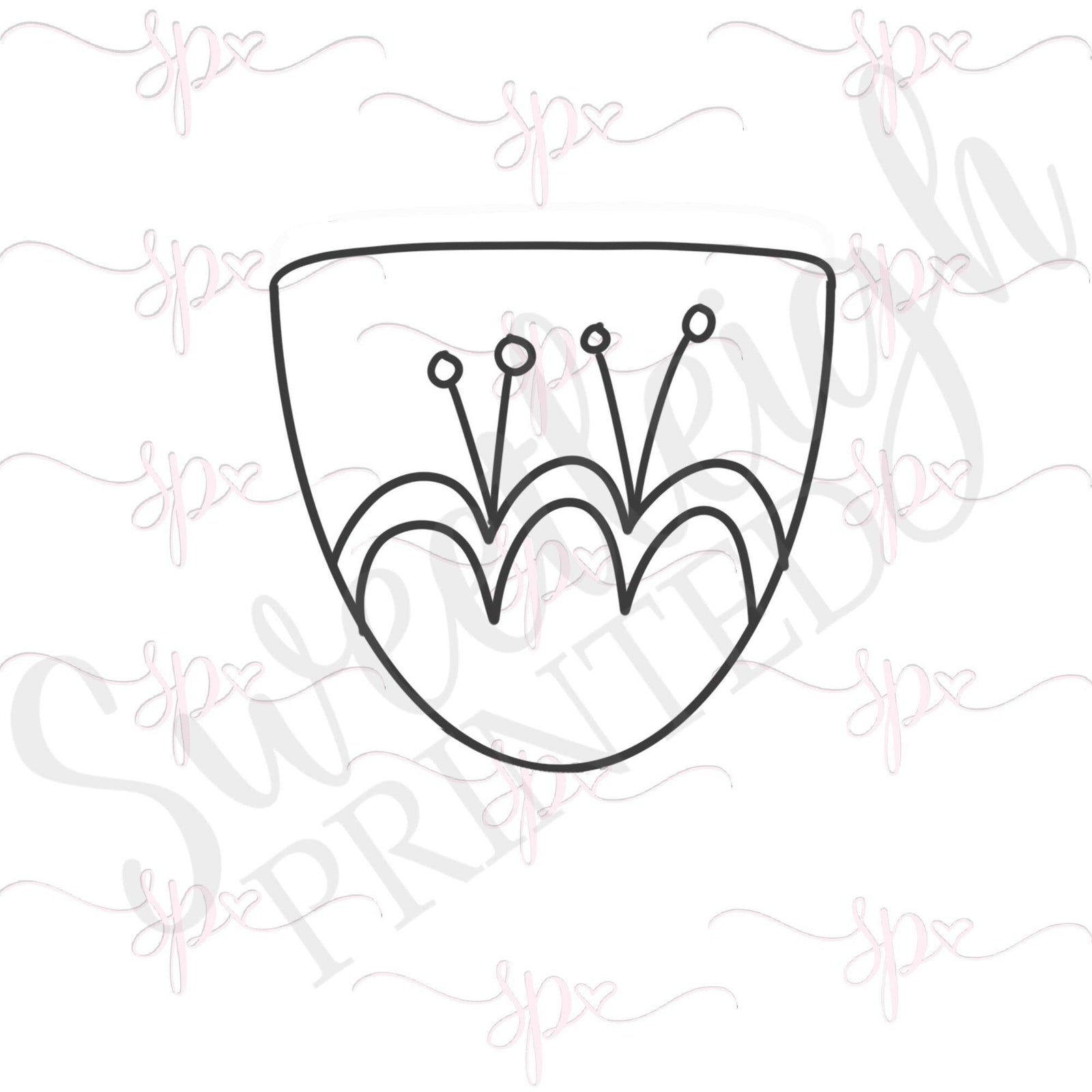 Modern Wall Flower Petals Cookie Cutter - Sweetleigh 