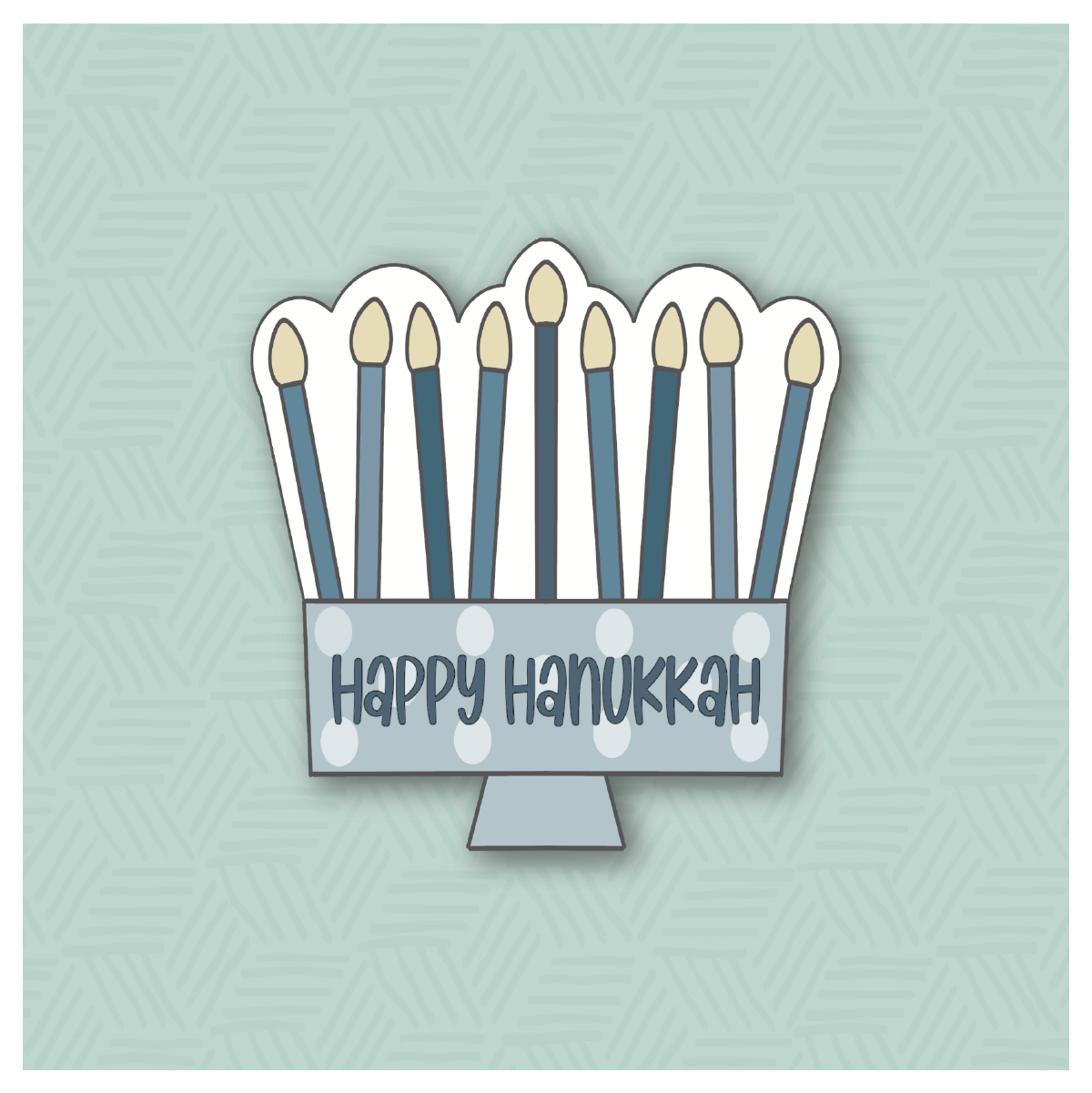 Modern Menorah Cookie Cutter