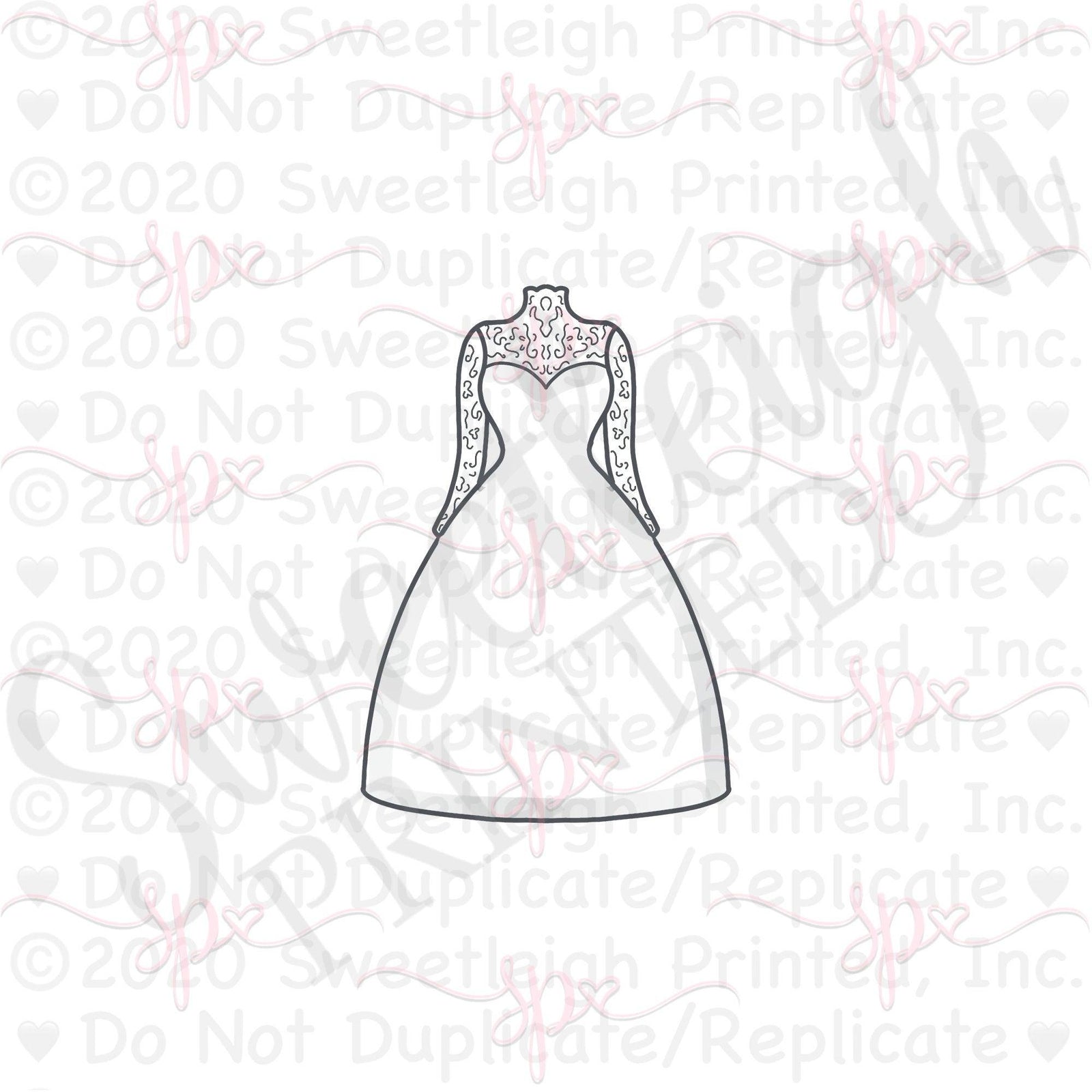 Modest Ball Gown Cookie Cutter - Sweetleigh 