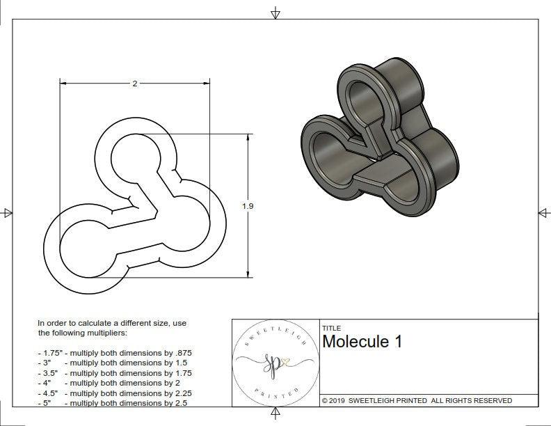Molecule 1 Cookie Cutter - Sweetleigh 