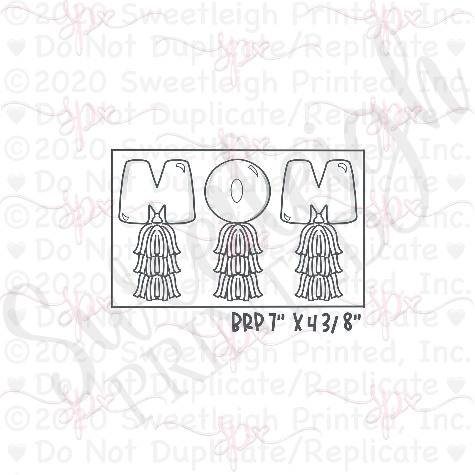 MOM Tassel Balloon 2 Piece Cookie Cutter Set - Sweetleigh 