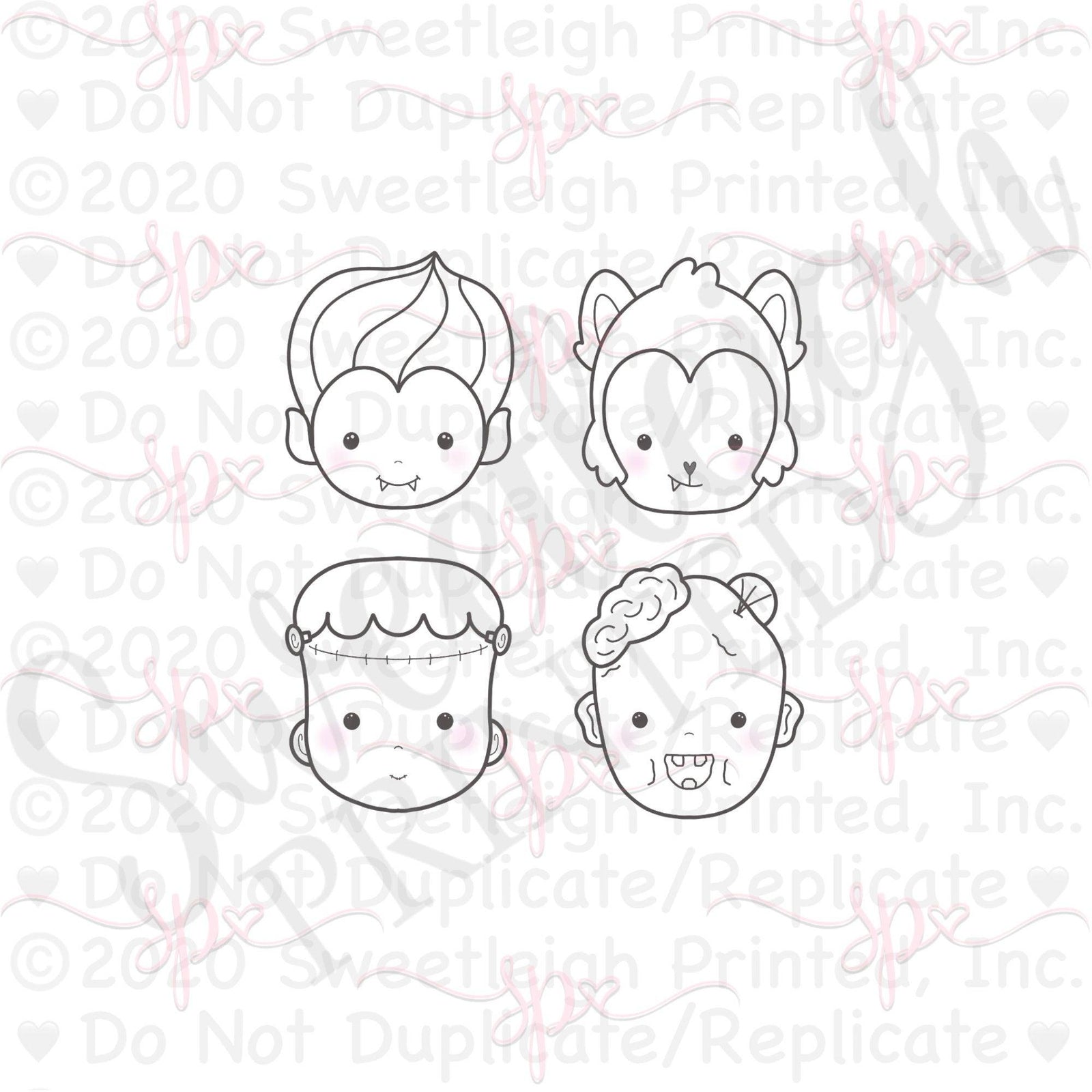 Monster Mash Mini Cookie Cutter Set - Sweetleigh 