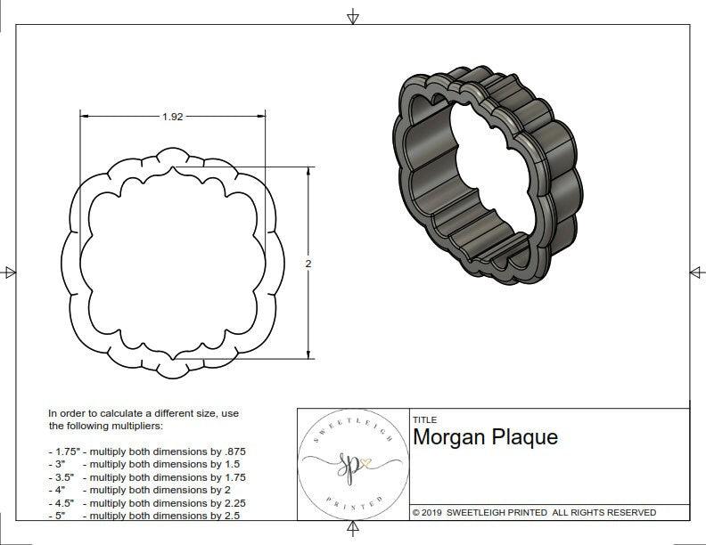 Morgan Plaque Cookie Cutter - Sweetleigh 