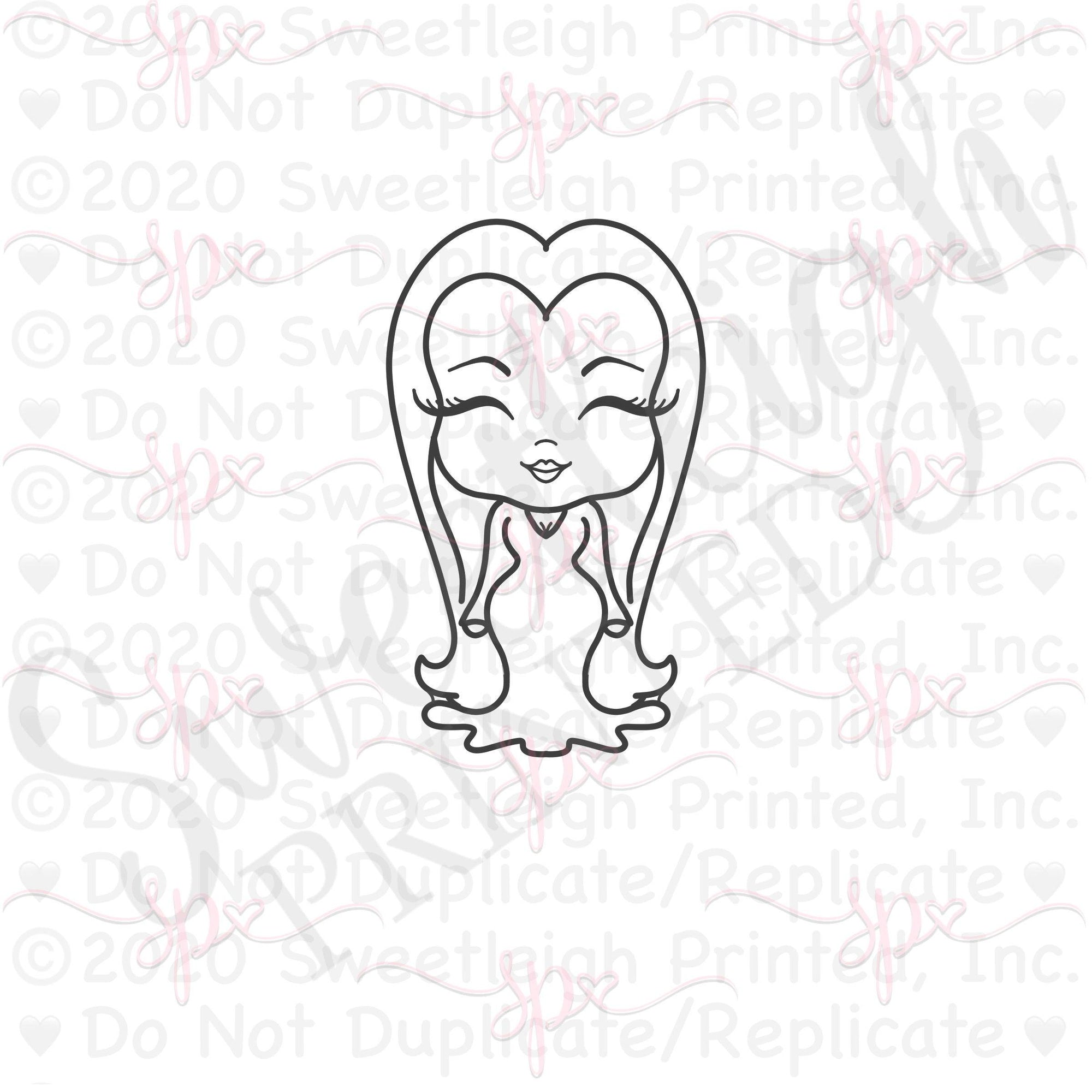 Morticia Addams Cookie Cutter - Sweetleigh 