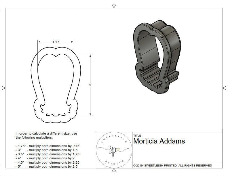 Morticia Addams Cookie Cutter - Sweetleigh 