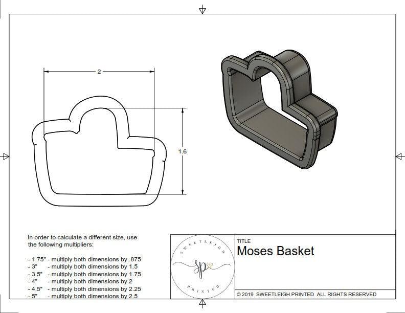 Moses Basket Cookie Cutter - Sweetleigh 