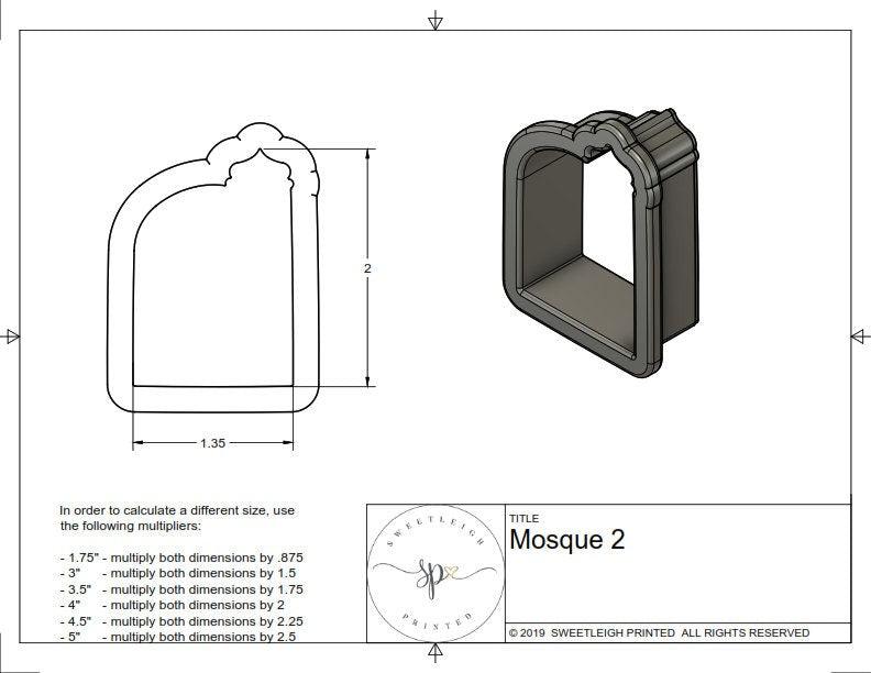Mosque 2 Cookie Cutter - Sweetleigh 