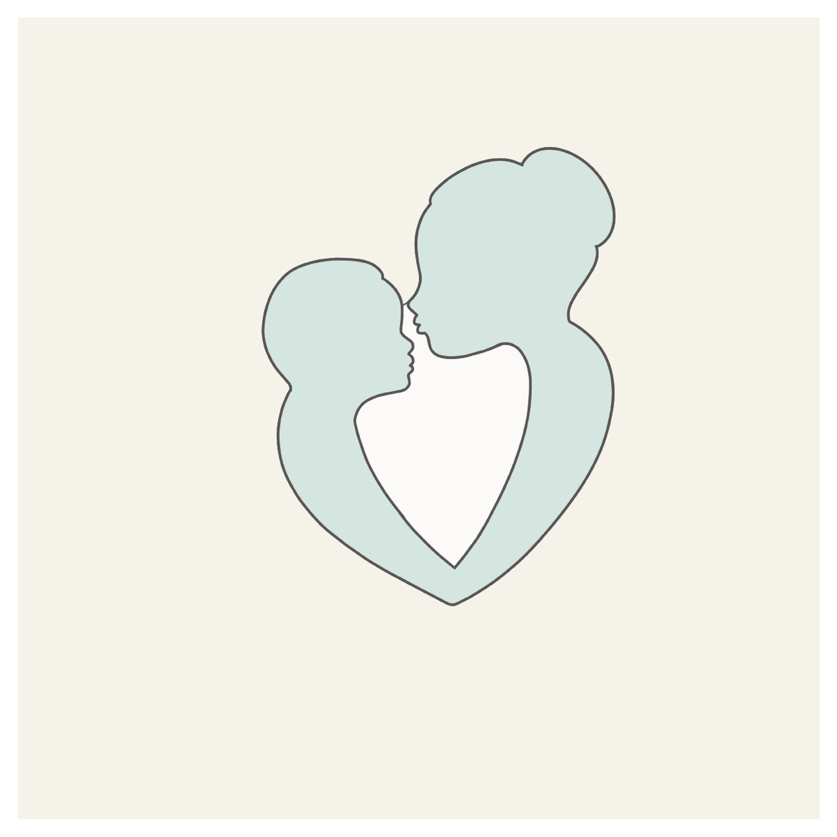 Mother and Child Heart 1 Cookie Cutter - Sweetleigh 