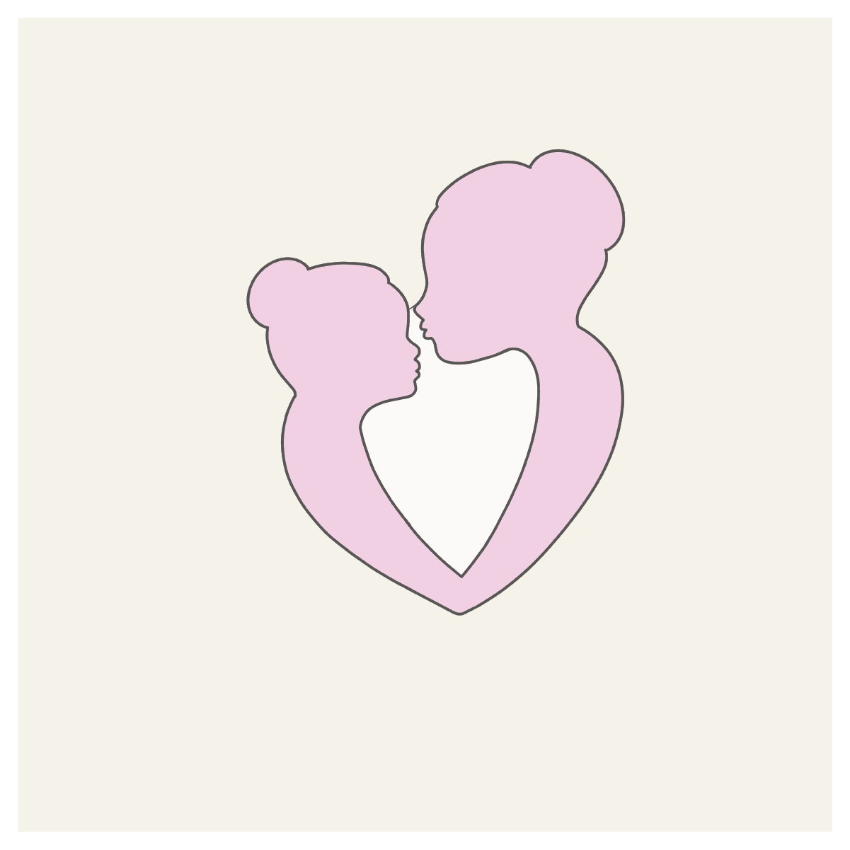 Mother and Child Heart 2 Cookie Cutter - Sweetleigh 