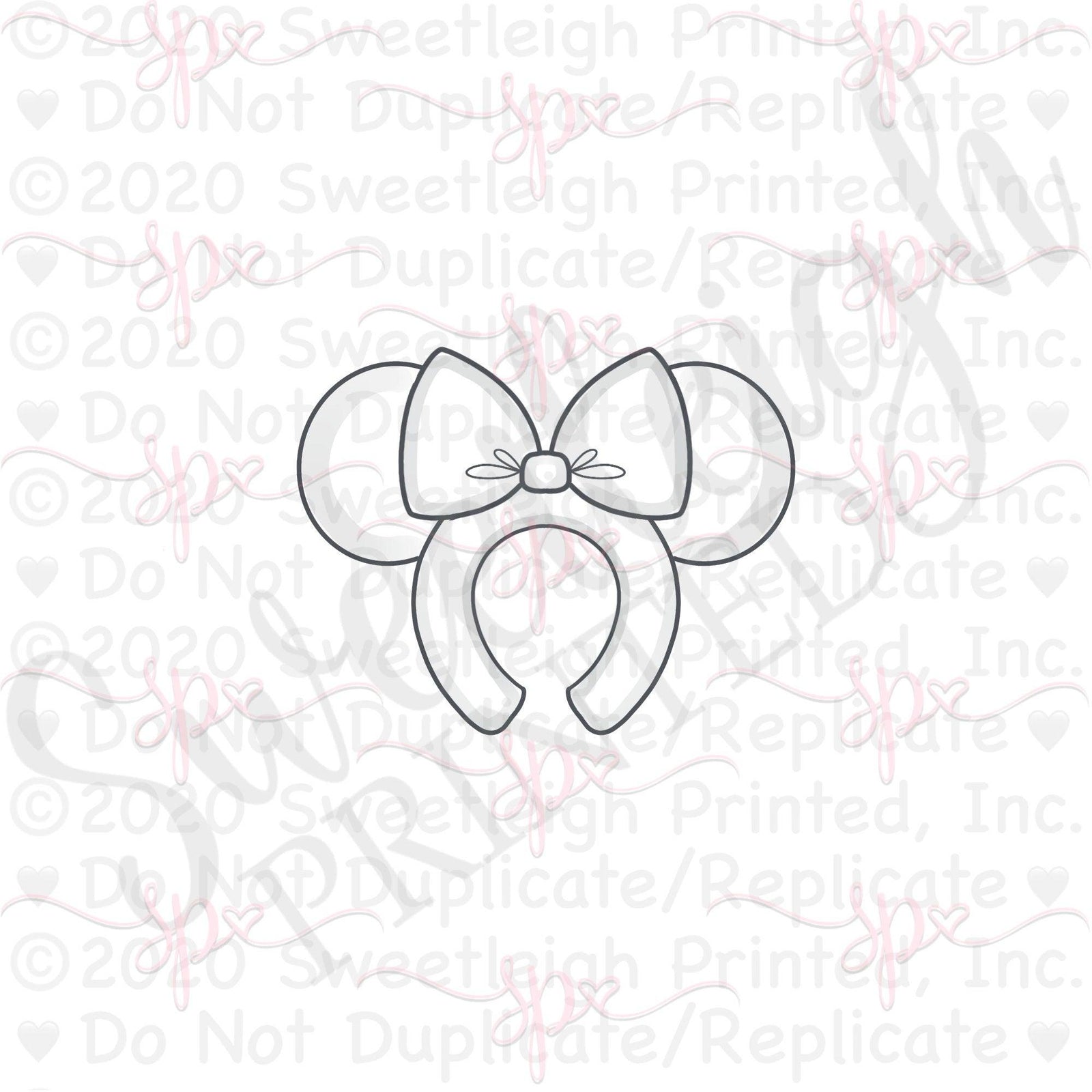 Mouse Ears Headband Cookie Cutter - Sweetleigh 