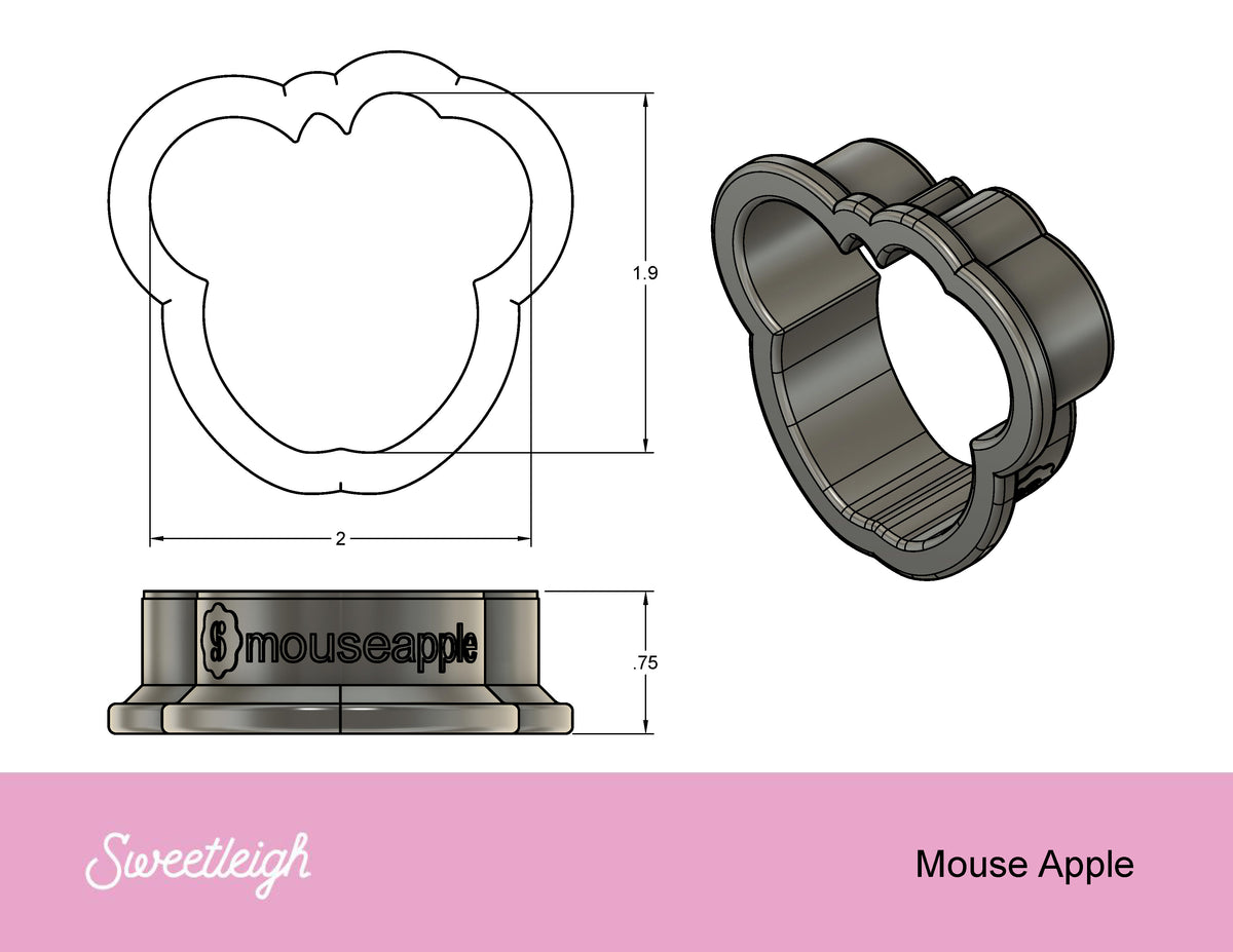 Mouse Apple Cookie Cutter
