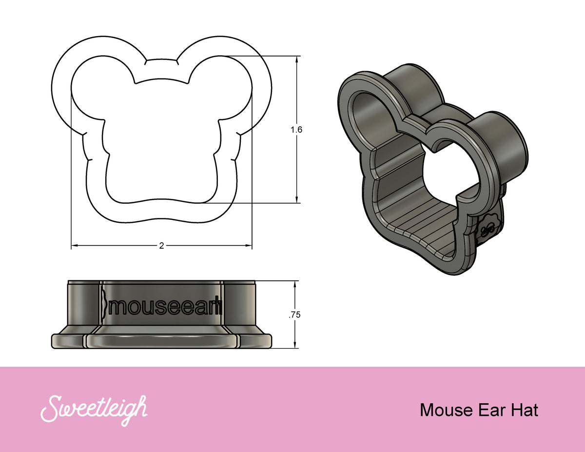 Mouse Ear Hat Cookie Cutter