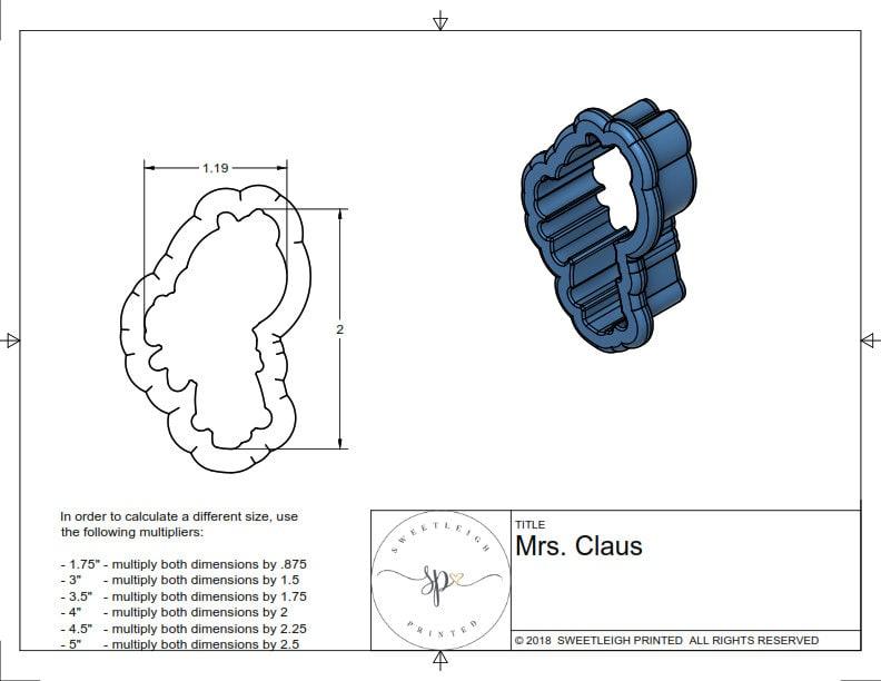 Mrs. Claus Cookie Cutter - Sweetleigh 