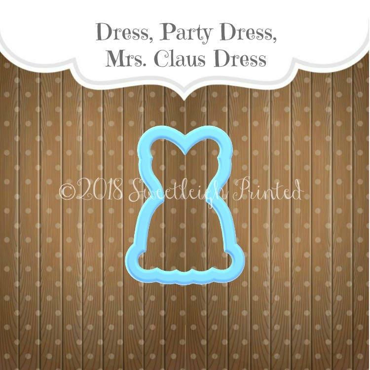 Mrs. Claus Dress Cookie Cutter - Sweetleigh 