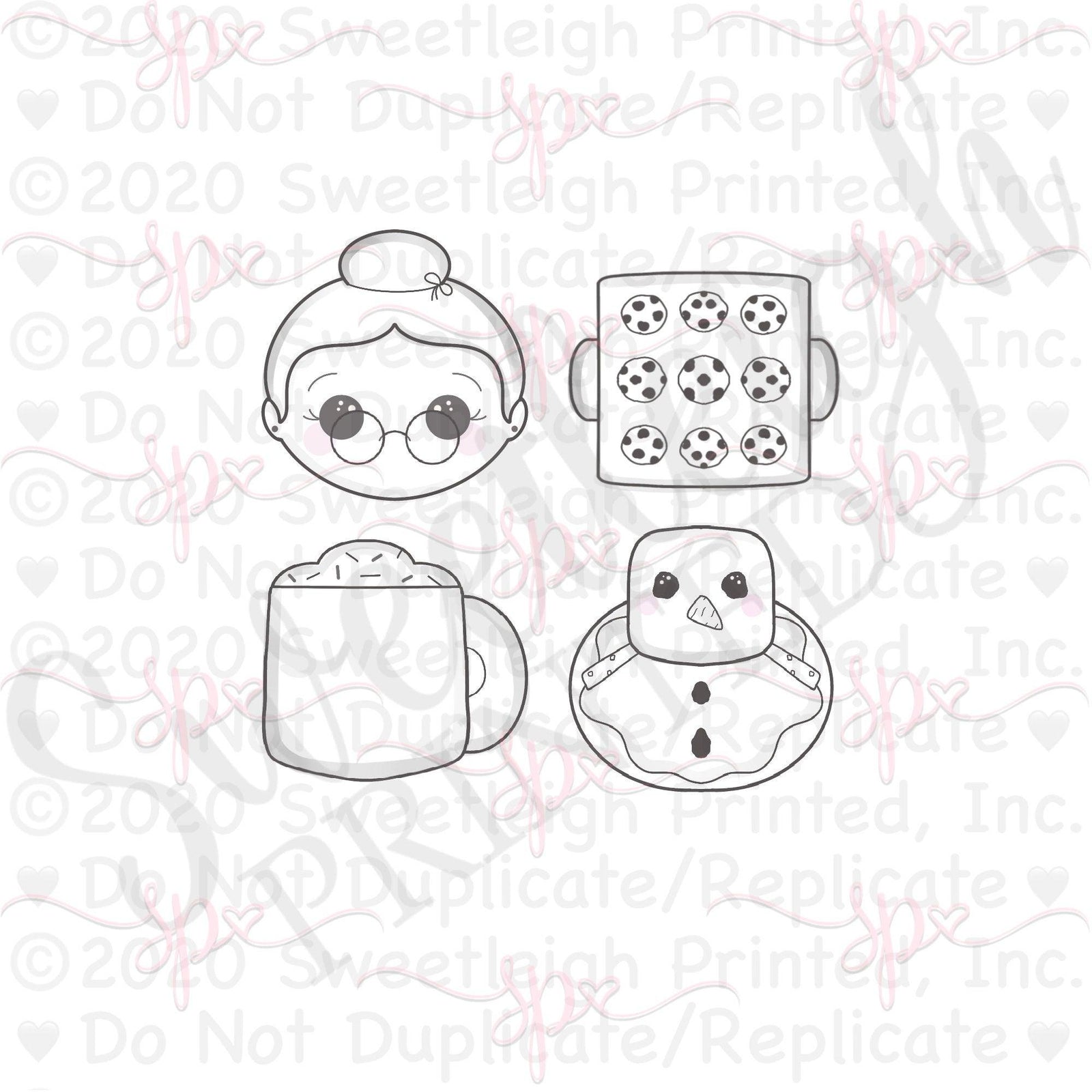 Mrs. Claus Mini Cookie Cutter Set - Sweetleigh 