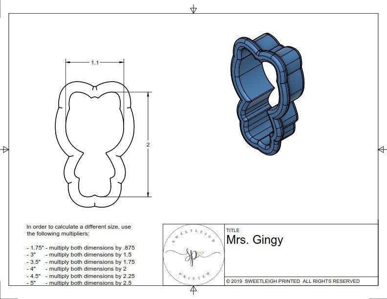 Mrs. Gingy Cookie Cutter - Sweetleigh 