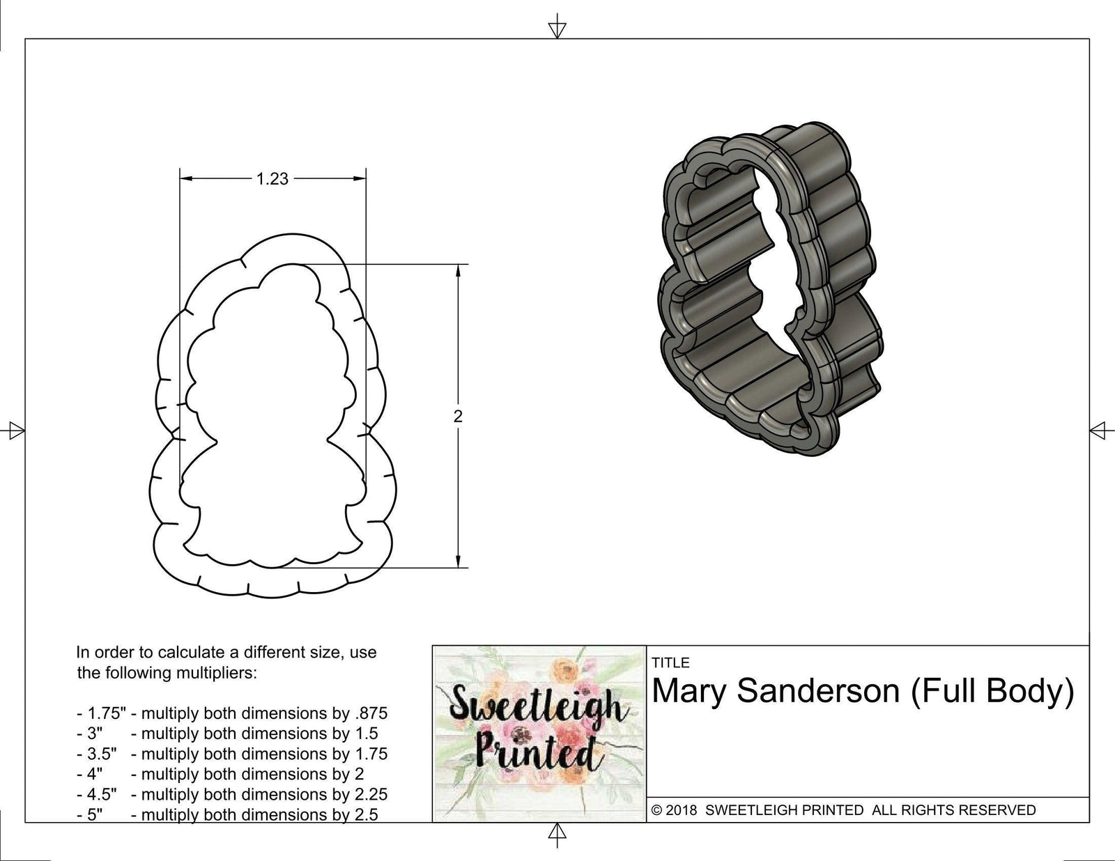 MS 2018 Cookie Cutter - Sweetleigh 