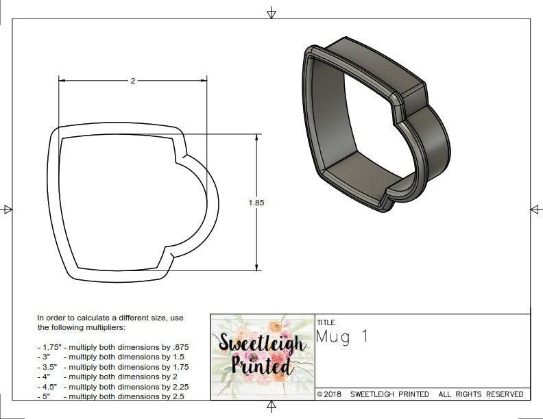 Mug 1 Cookie Cutter - Sweetleigh 