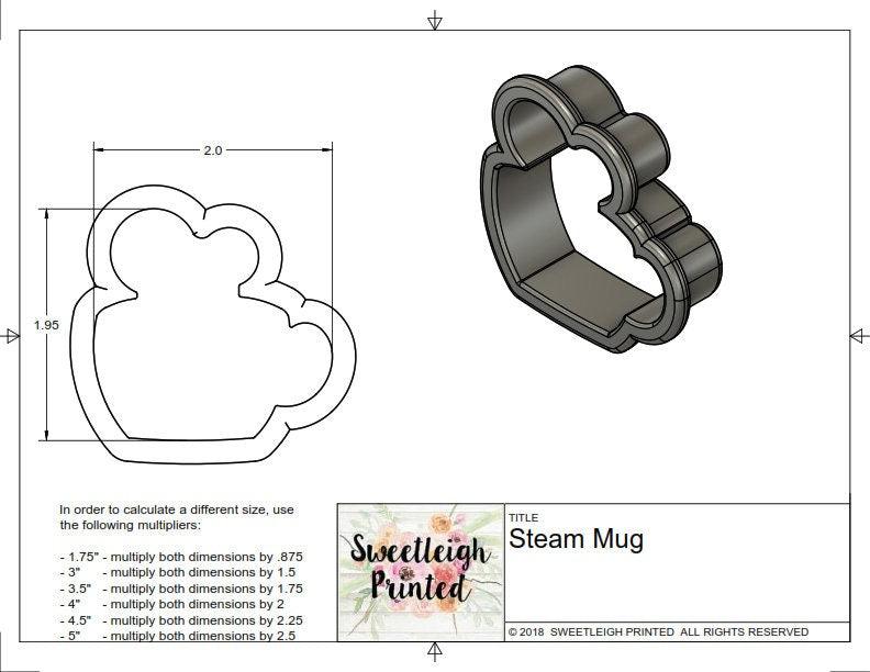 Mug with Steam Cookie Cutter - Sweetleigh 