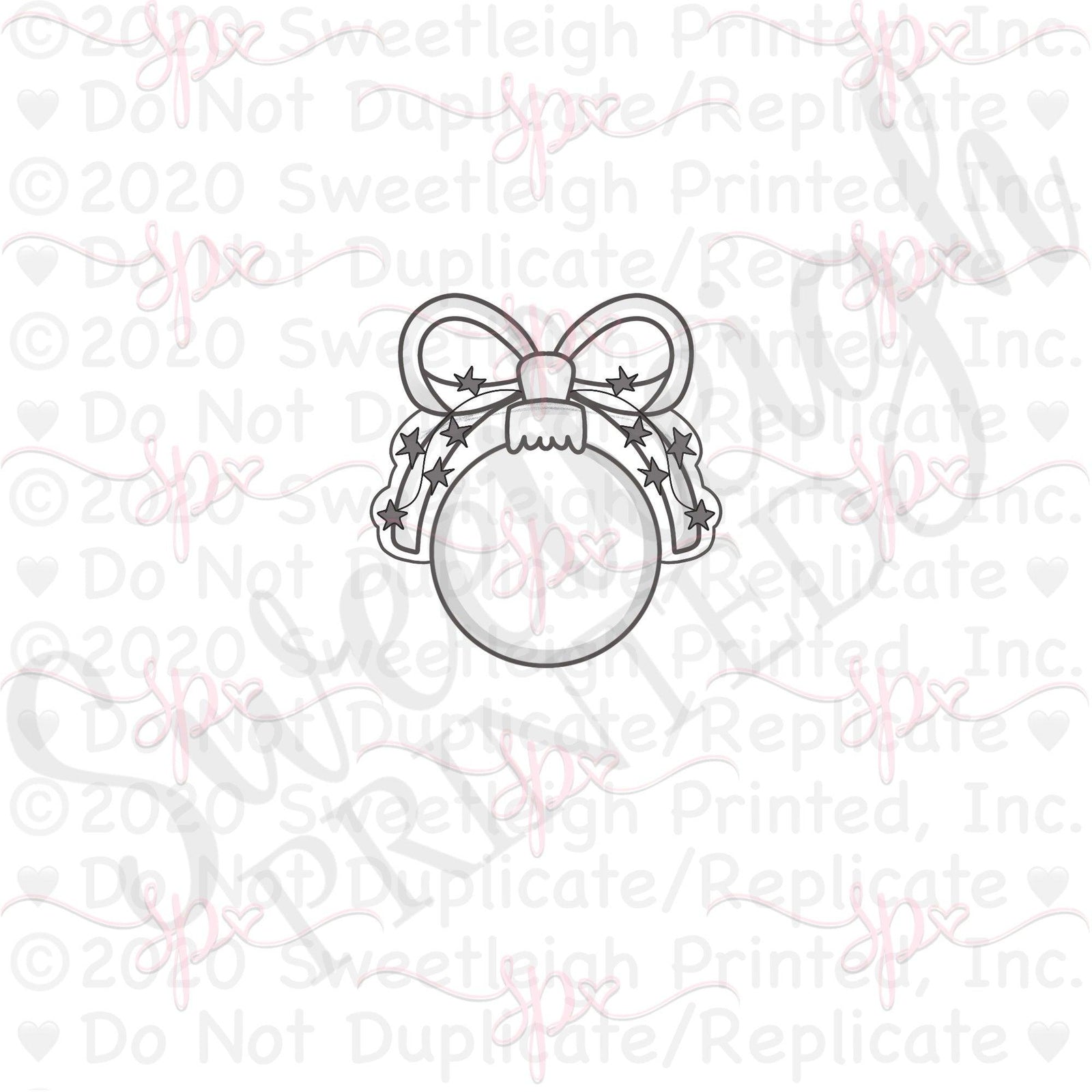 Multi Yarn Bow Ornament Cookie Cutter - Sweetleigh 