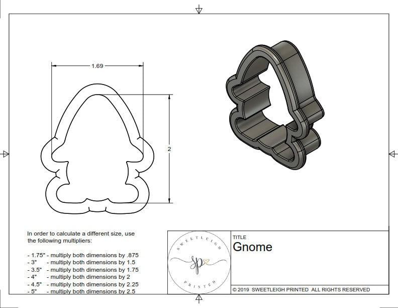 Mushroom Gnome Cookie Cutter by Lady Milkstache - Sweetleigh 