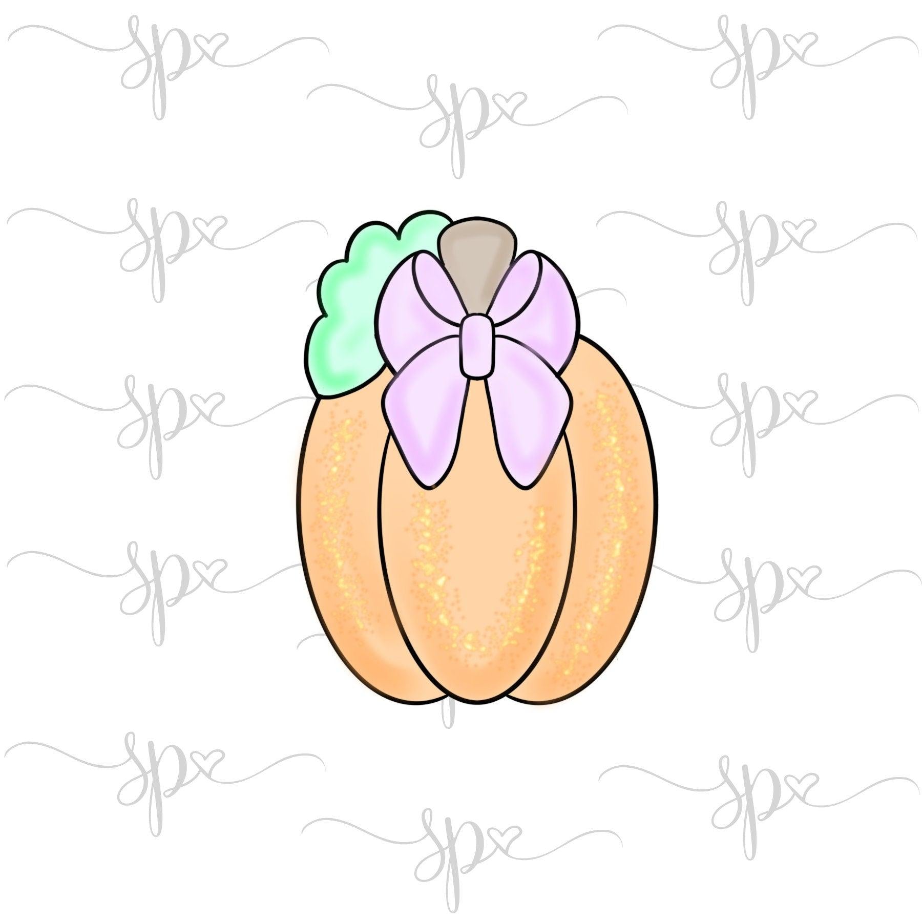 Narrow Girly Pumpkin 2019 Cookie Cutter - Sweetleigh 