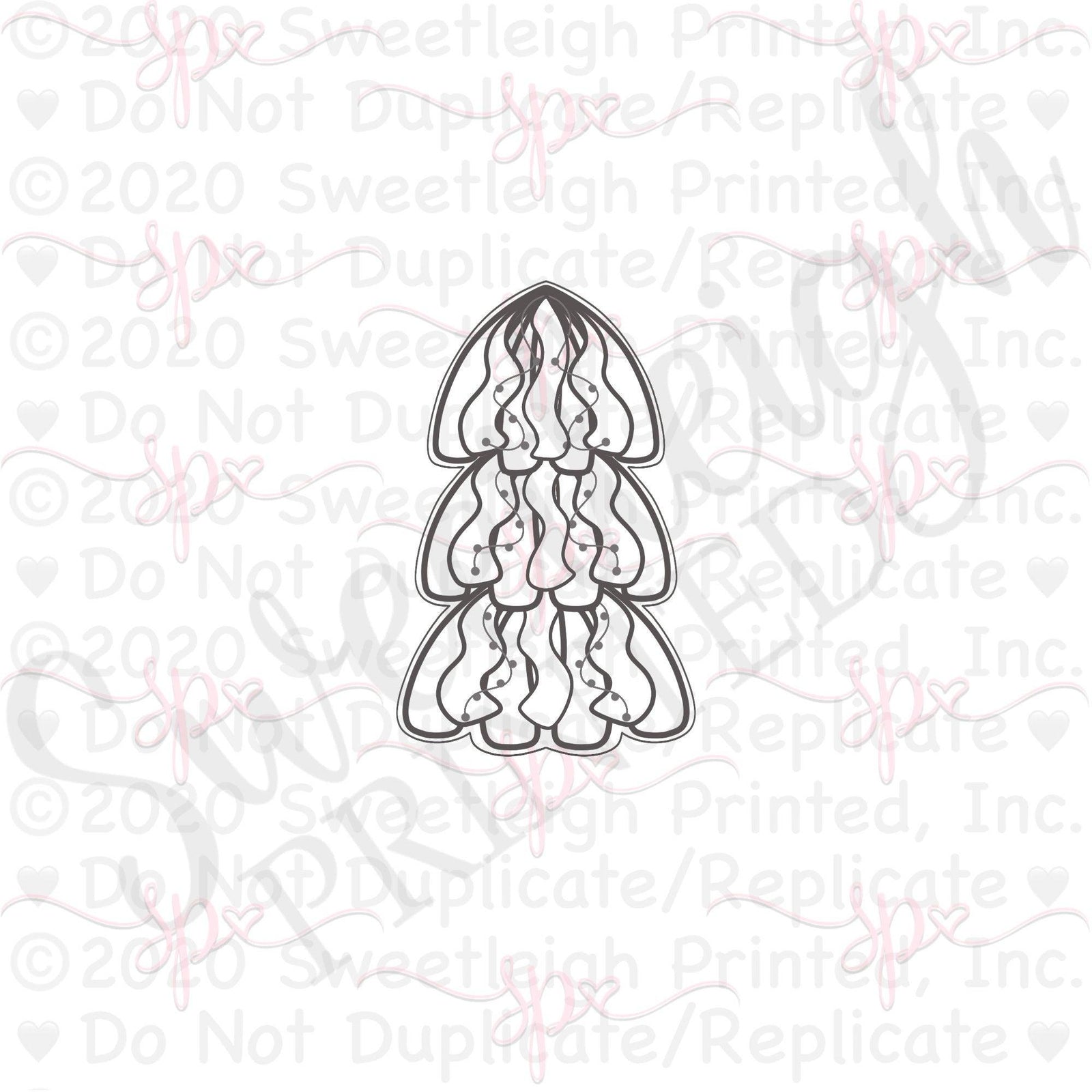 Narrow Streamer Tree Cookie Cutter - Sweetleigh 