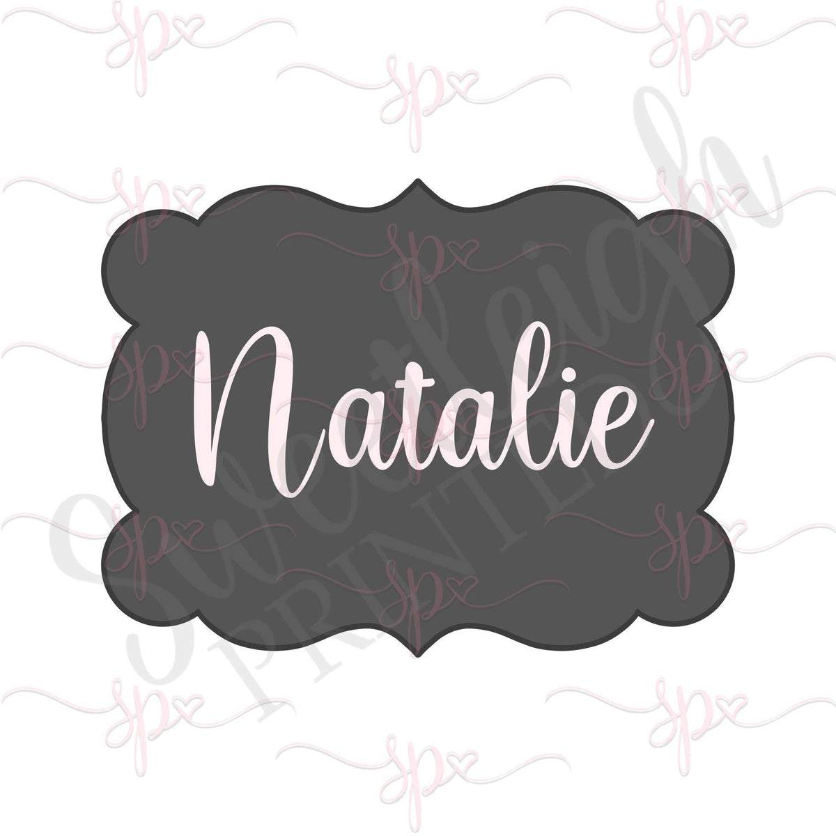 Natalie Plaque Cookie Cutter - Sweetleigh 